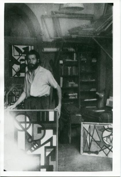 Vedova in his studio, 1948